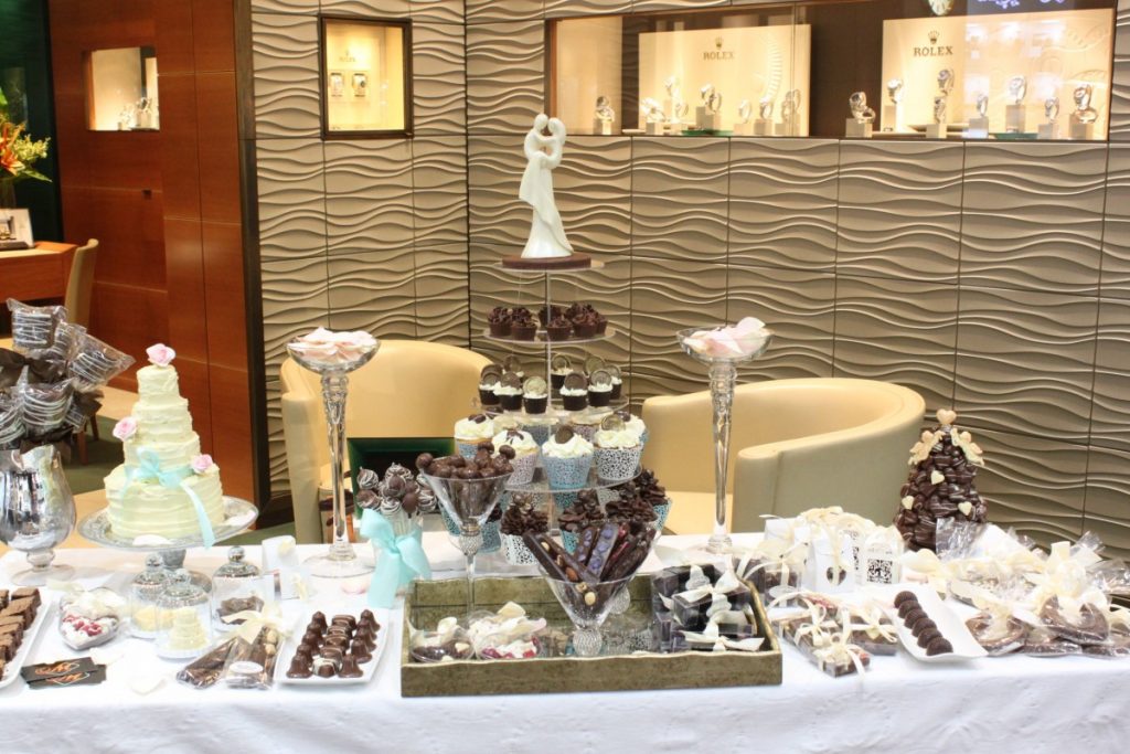Boutique Bridal Event at Wakefields Jewellers - MooCoCo Chocolate Bridal Display