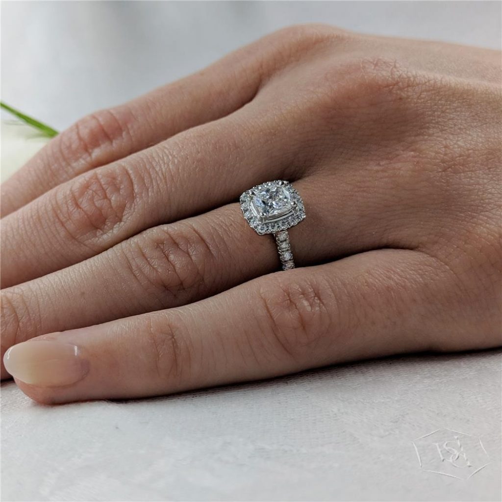 Karlie Kloss Engagement Cushion Cut Diamond Ring