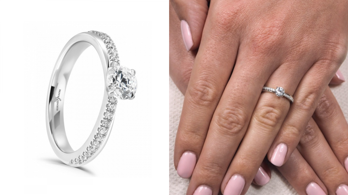Brittany Snow - Diamond By Appointment Dupe Engagement Ring (1)
