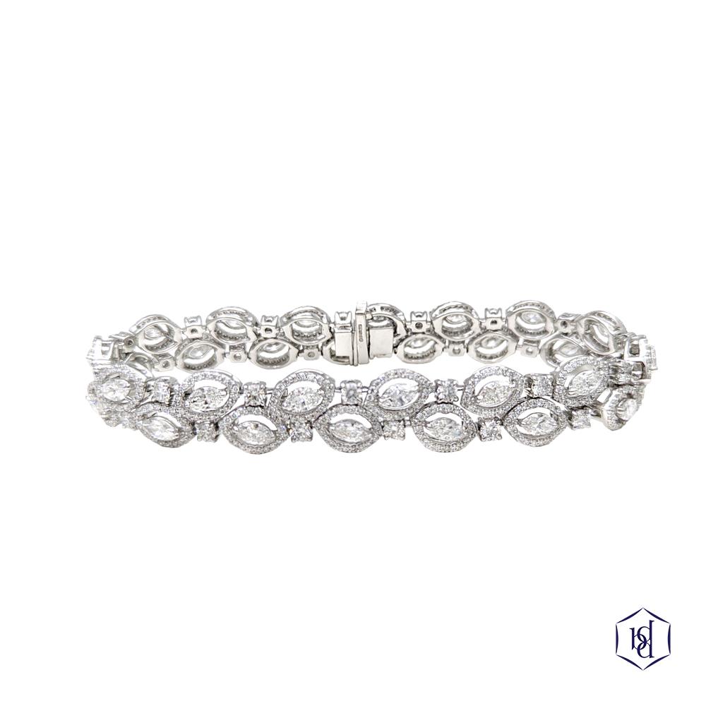Cascade Marquise Bracelet, 4.53ct