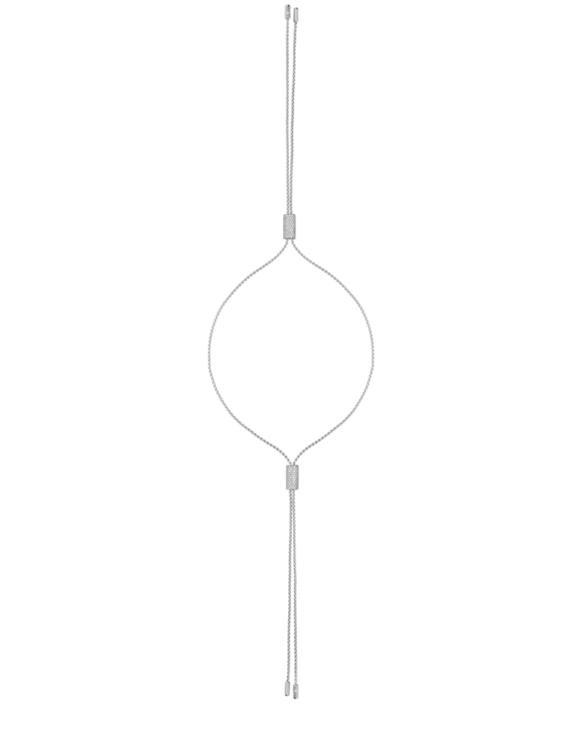 FOPE 18ct White Gold Diamond Pave Double Slider Aria Necklace