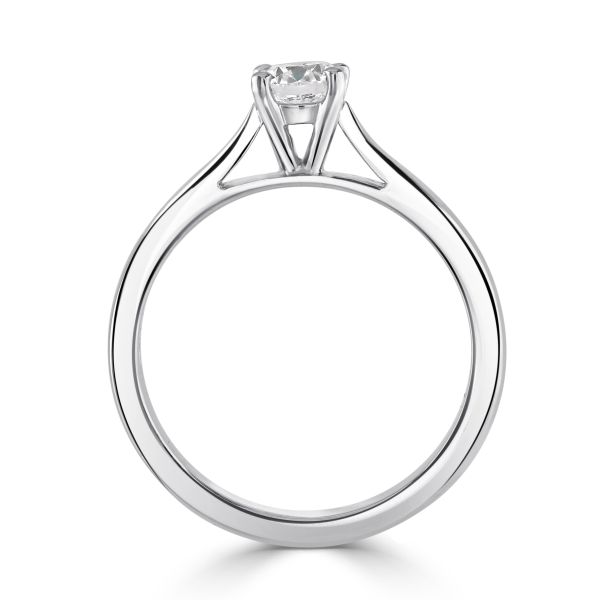 Platinum Certificated Single Stone Brilliant Cut Diamond Ring-2