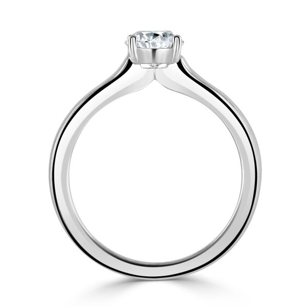 18ct White Gold Certificated Round Brilliant Cut Diamond Ring-3