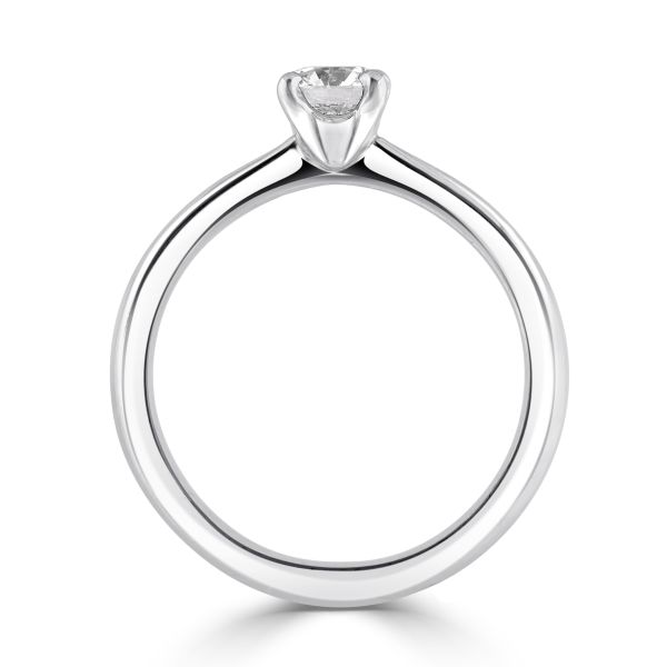 Platinum Round Brilliant Diamond Ring-2