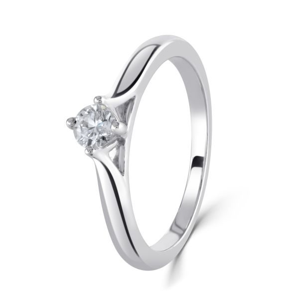9ct White Gold Diamond Ring-1