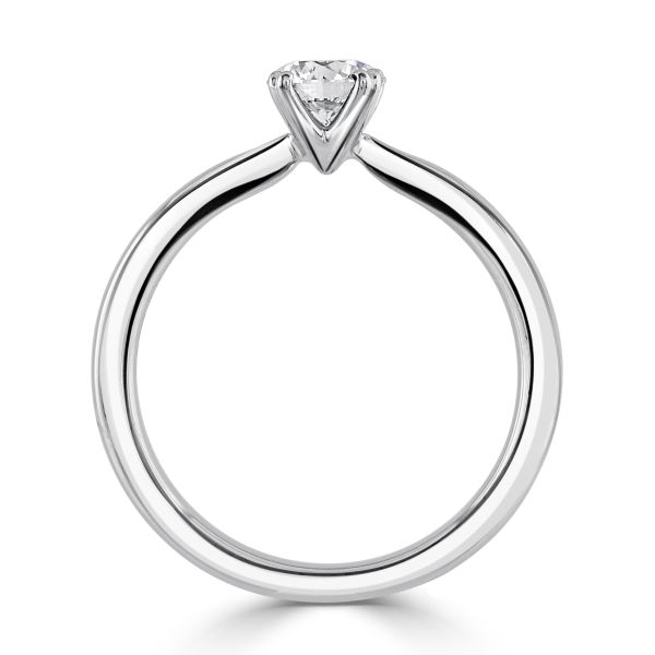 Platinum Certificated Round Brilliant Diamond Ring-2