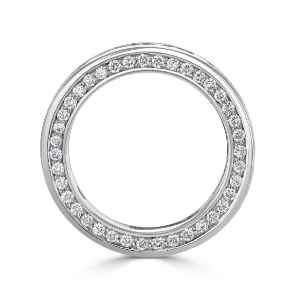 18ct White Gold Princess & Brilliant Cut Diamond Eternity Ring-3