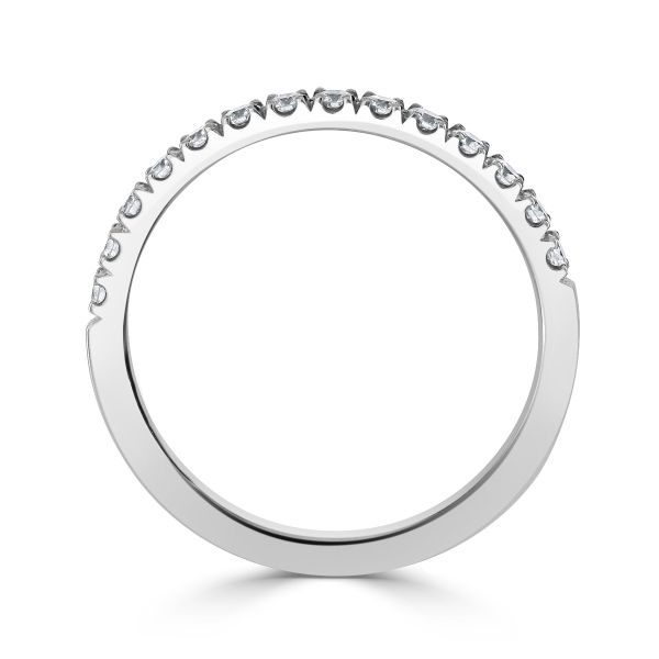 Platinum 14 Round Brilliant Cut Diamond Half Eternity Ring-2