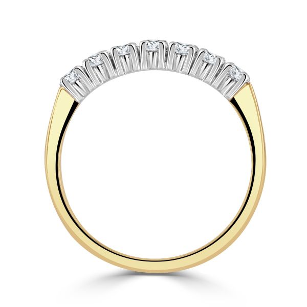18ct Yellow & White Gold Diamond Half Eternity Ring-2