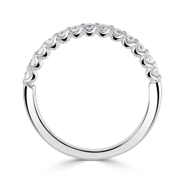 Platinum 13 Round Brilliant Cut Diamond Half Eternity Ring-2