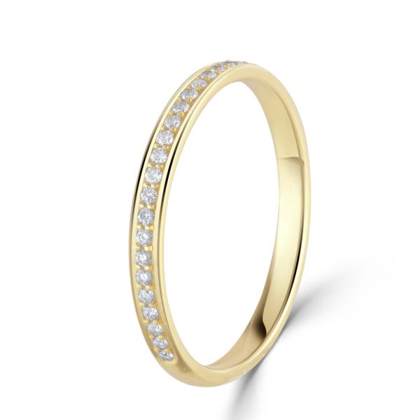 18ct Yellow Gold Diamond Half Eternity Ring-1