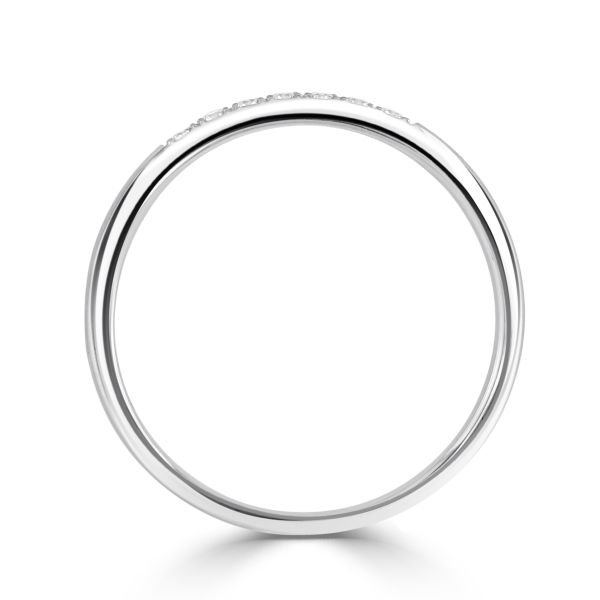 18ct White Gold Round Brilliant Diamond Half Eternity Ring-2