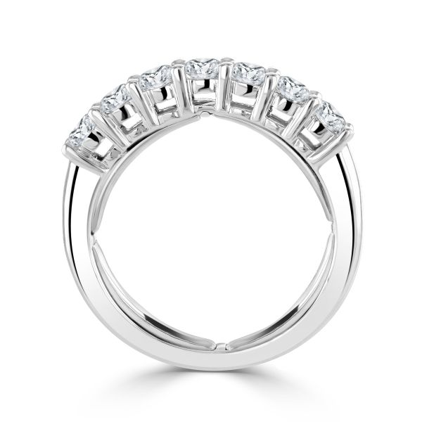 18ct White Gold 7 Round Brilliant Cut Diamond Eternity Ring-2
