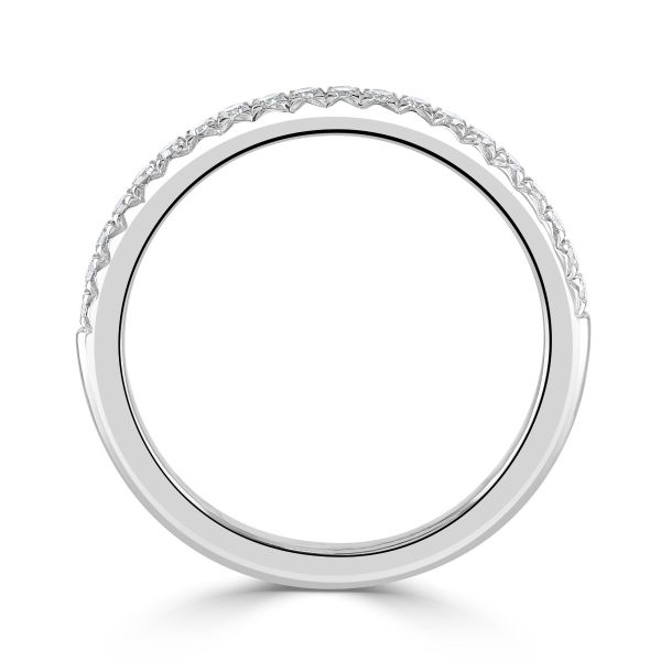 Platinum 20 Round Brilliant Cut Diamond Half Eternity Ring-2