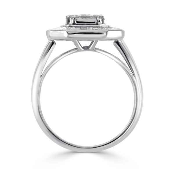 18ct White Gold Tapered Baguette Diamond Ring-2