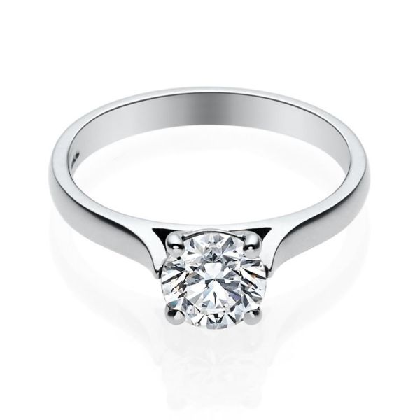 Platinum Certificated Round Brilliant Cut Diamond Ring-1