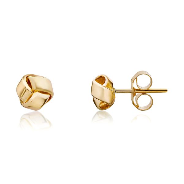 9ct Yellow Gold Smooth Not Stud Earrings-1
