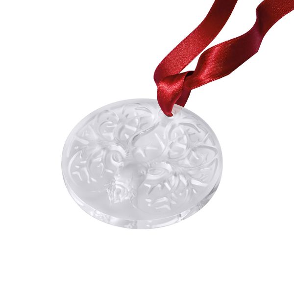 Lalique 2019 Clear Reindeer Christmas Ornament-1