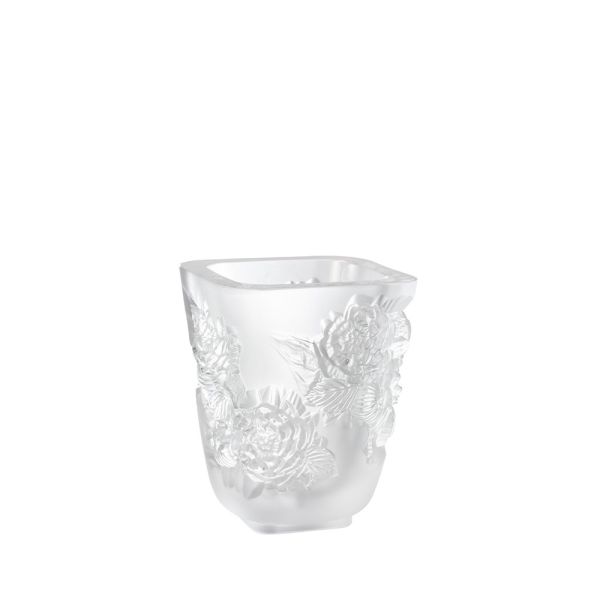 Lalique Pivoines Small Clear Vase-1