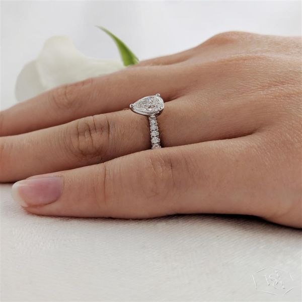 Skye Classic Pear Engagement Ring, 0.6ct-2