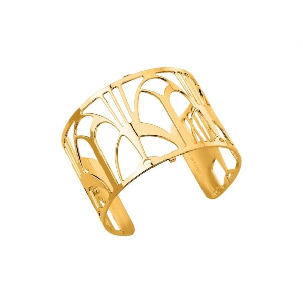 Les Georgettes Ladies Arcade Yellow Gold 40MM Cuff Bangle-1