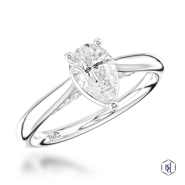 Oxford Pear Engagement Ring, 0.71ct-1