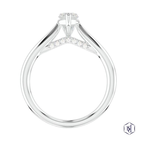 Oxford Pear Engagement Ring, 0.71ct-2