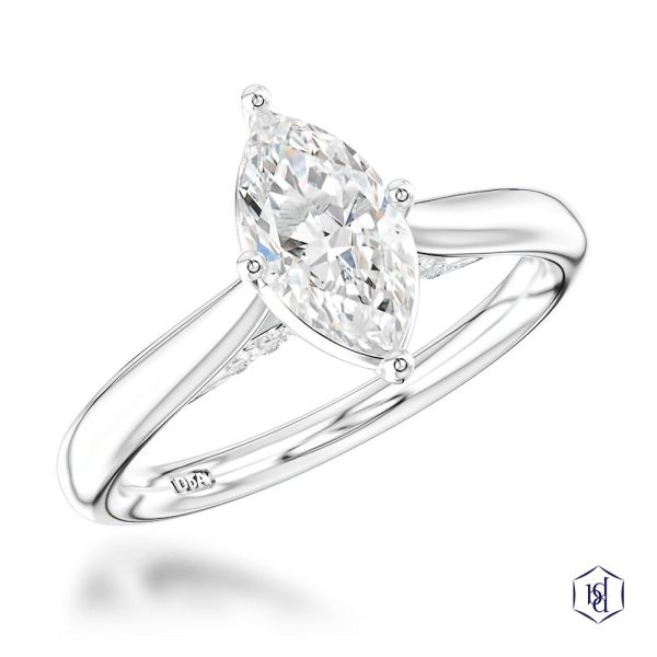 Oxford Marquise Engagement Ring, 0.7ct-1