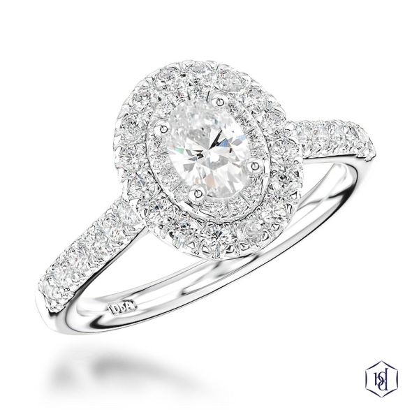 Skye Duo Oval Engagement Ring, 0.5ct-1