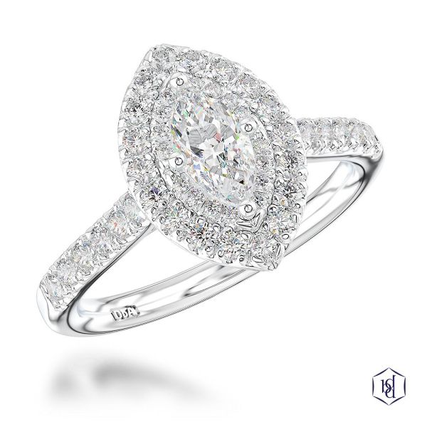 Skye Duo Marquise Engagement Ring, 0.71ct-1