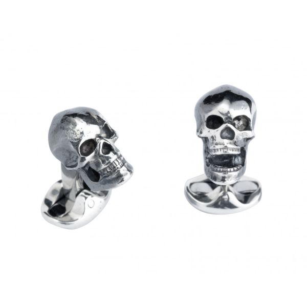 Deakin & Francis Sterling Silver Skull Cufflinks-3308798