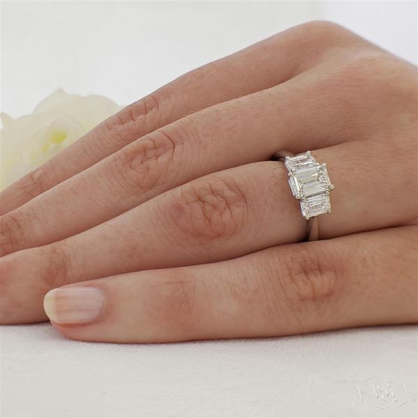 Florentina Emerald Engagement Ring, 0.9ct-2