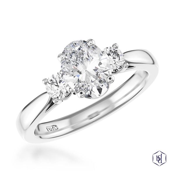 Royal Oval Engagement Ring, 1.02ct-1