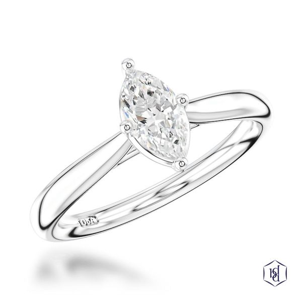 Classic Marquise Engagement Ring, 0.7ct-1