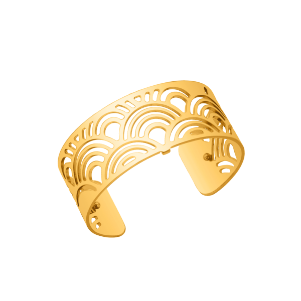 Les Georgettes Ladies Yellow Gold 25MM Poisson Bangle-1