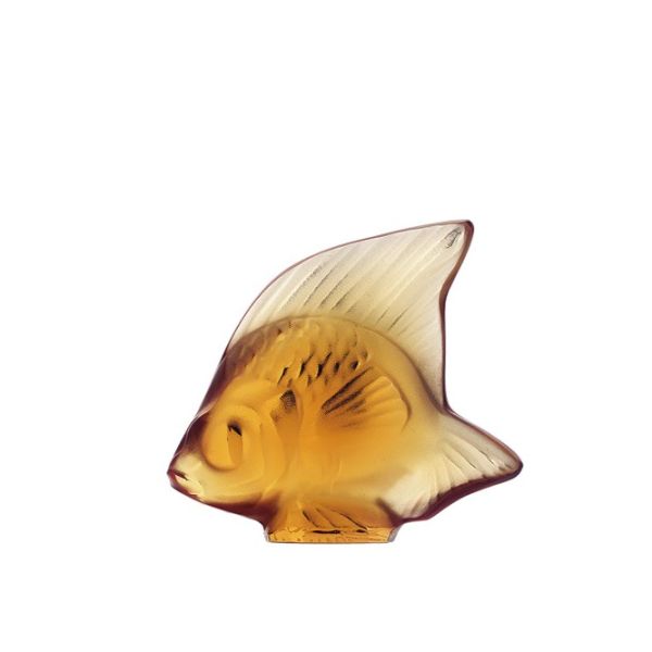 Lalique Amber Fish Sculpture-4004057