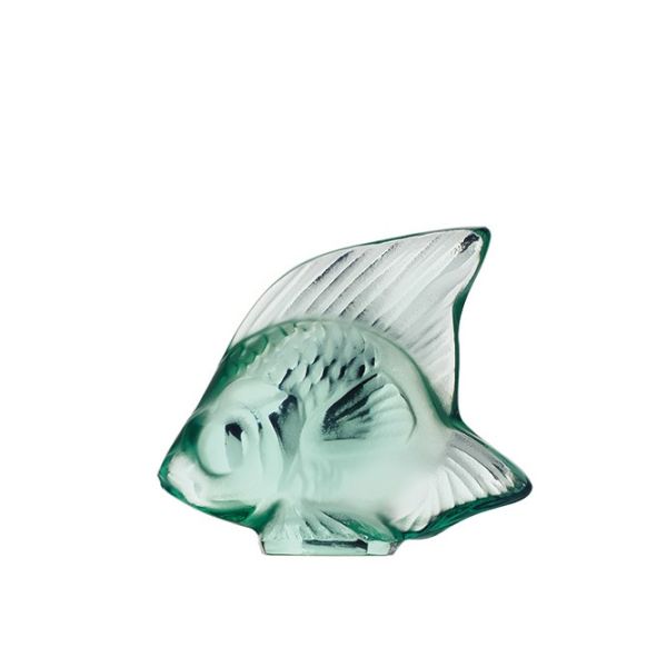 Lalique Mint Green Fish Sculpture-4004078