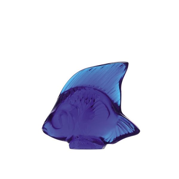 Lalique Fish Seal - Cap Ferrat Blue-4004063