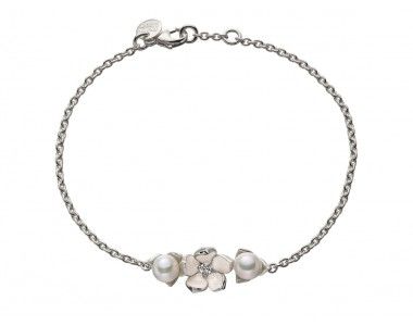 Shaun Leane Ladies Cherry Blossom Silver Pearl & Diamond Bracelet-1