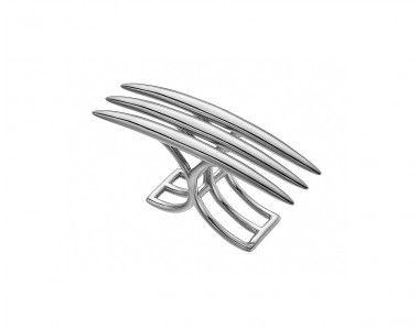 Shaun Leane Silver Crossover Finger Quill Ring-1