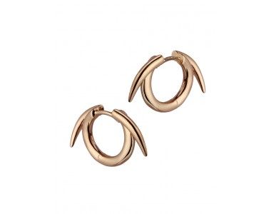 Shaun Leane Ladies Silver & Rose Gold Vermeil Thorned Hoop Earrings-1
