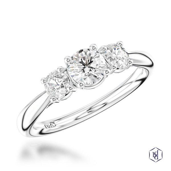 Trilogy Classic Engagement Ring, 0.3ct-1