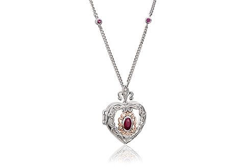 Clogau The Two Queens Ruby Locket-1