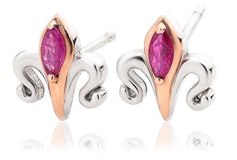 Clogau The Two Queens Ruby Earrings-1