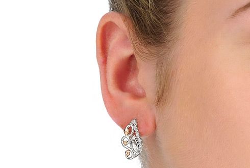 Clogau Masque White Topaz Stud Earrings-2