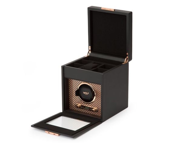 Wolf Axis Single Watch Winder with Storage-2