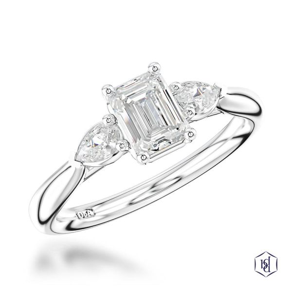 Florentine Emerald Engagement Ring, 0.6ct-0103294