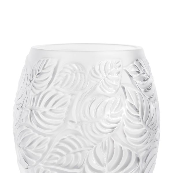 Lalique Feuilles Clear Vase-2