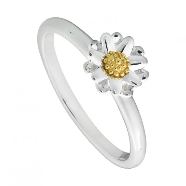 Daisy Silver & Yellow Gold Vermeil 8mm New Daisy Ring-1