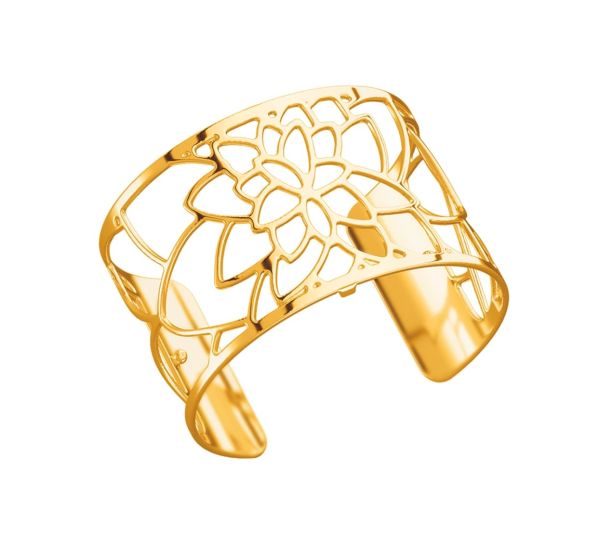 Les Georgettes Ladies Yellow Gold 40MM Nénuphar Cuff Bangle-1